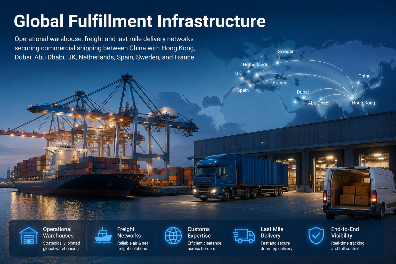 JoA Global Freight Transit Route Map